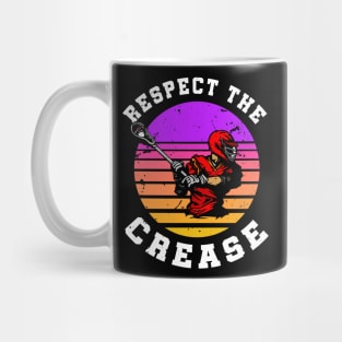 Respect The Crease Lacrosse Retro Mug